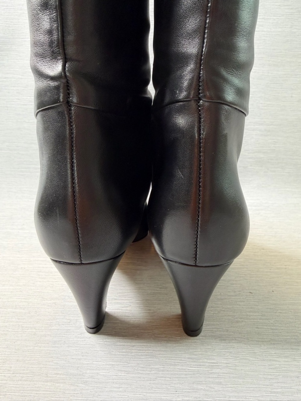 Everlane The Banana Boot Black Napa Leather Knee High Heeled Pointed Toe 7 NWB - Picture 11 of 15